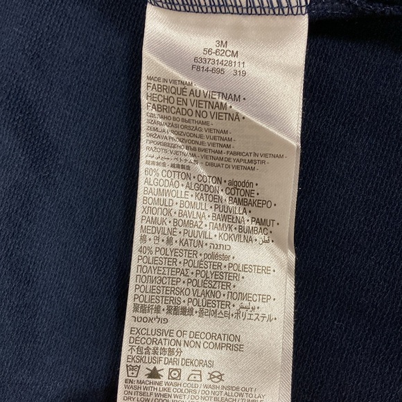 Nike navy blue hooded play suit romper full zip 3m - Picture 7 of 7